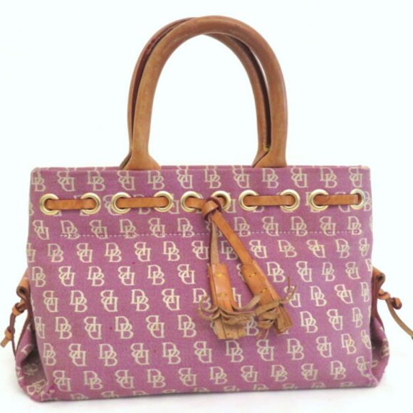 💙2xHP💙 D&B Signature Logo Canvas Tassel Hand Tote - Picture 1 of 9